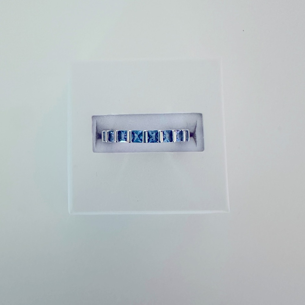 Bomb Party “Electric Soul” Lab Created Blue Topaz Ring